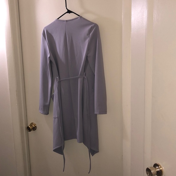 Romwe Watertfall Wrap Coat - Picture 3 of 4